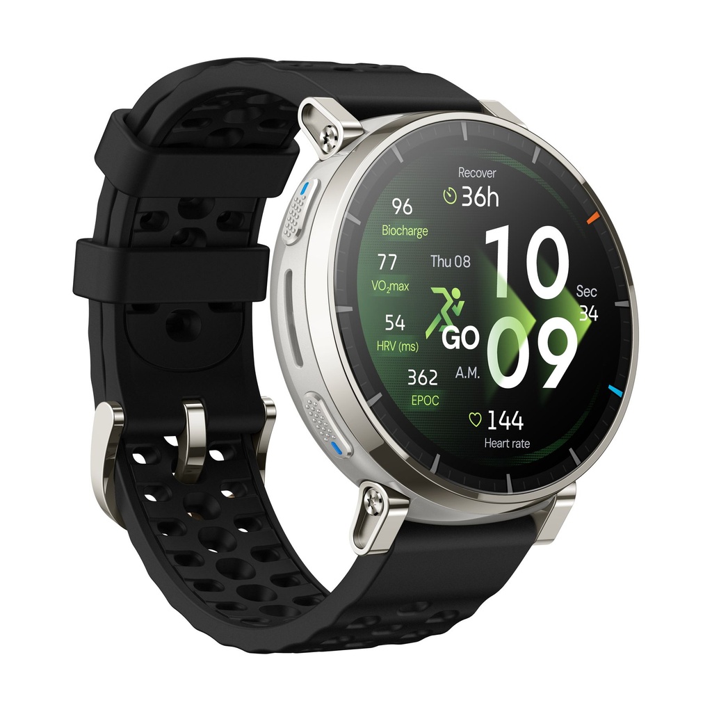 Amazfit Active 3 Bluetooth Oro (Gold) + correa Silicona Negro W2558GL1N