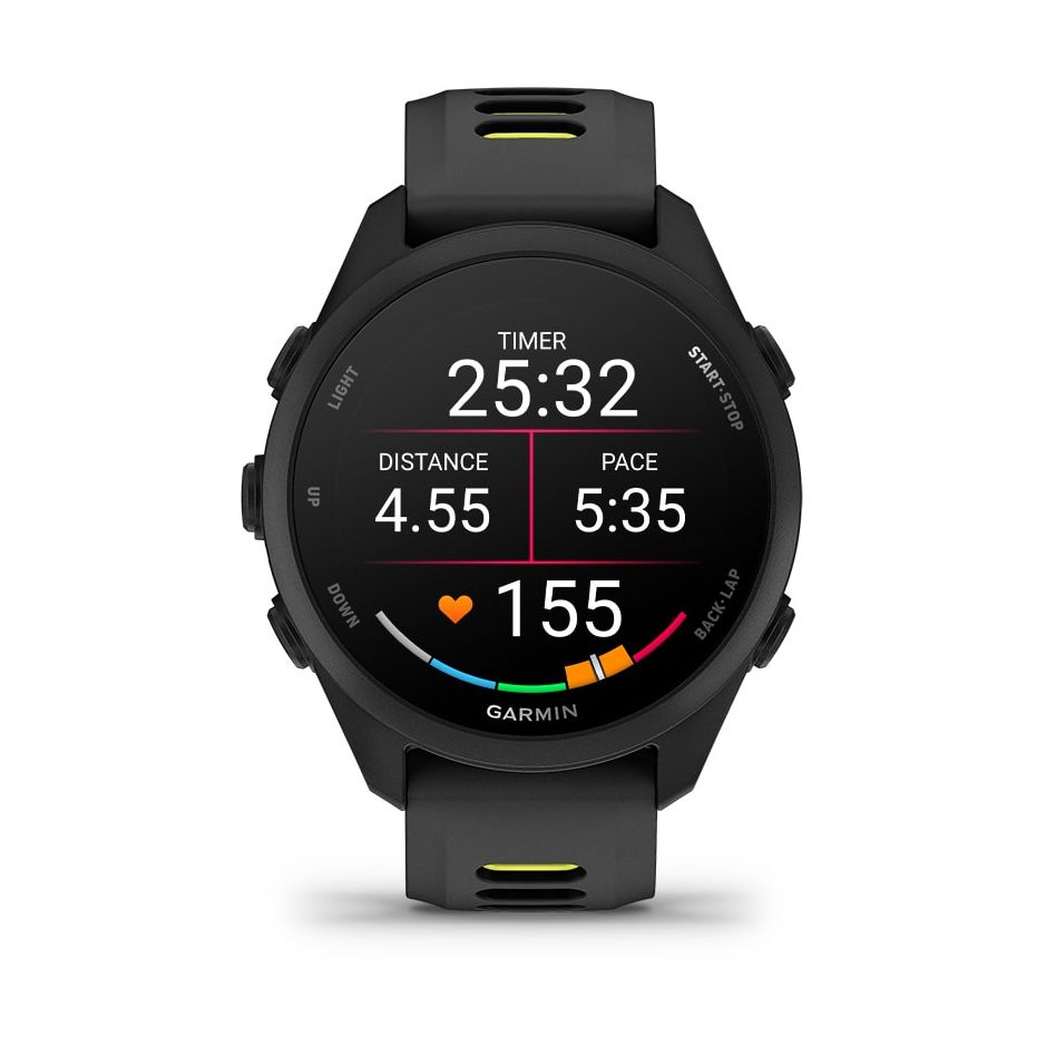 Garmin Forerunner 170 43mm Smartwatch Negro con Correa Negro/Amarillo