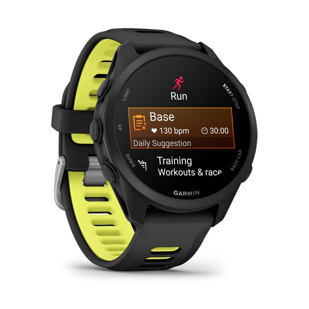 Garmin Forerunner 170 43mm Smartwatch Negro con Correa Negro/Amarillo