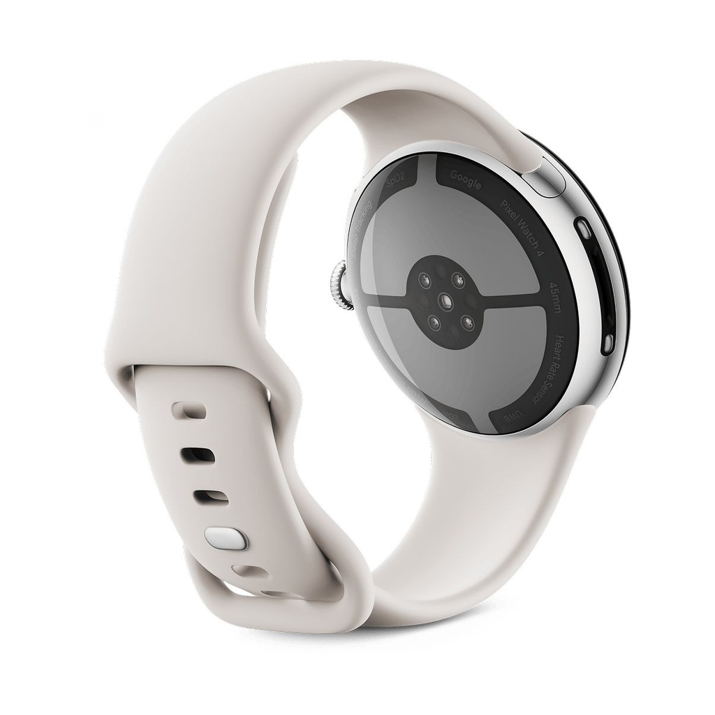 Google Pixel Watch 4 45mm WiFi Plata (Silver) y Correa Blanco (Porcelain) GA09308-EU