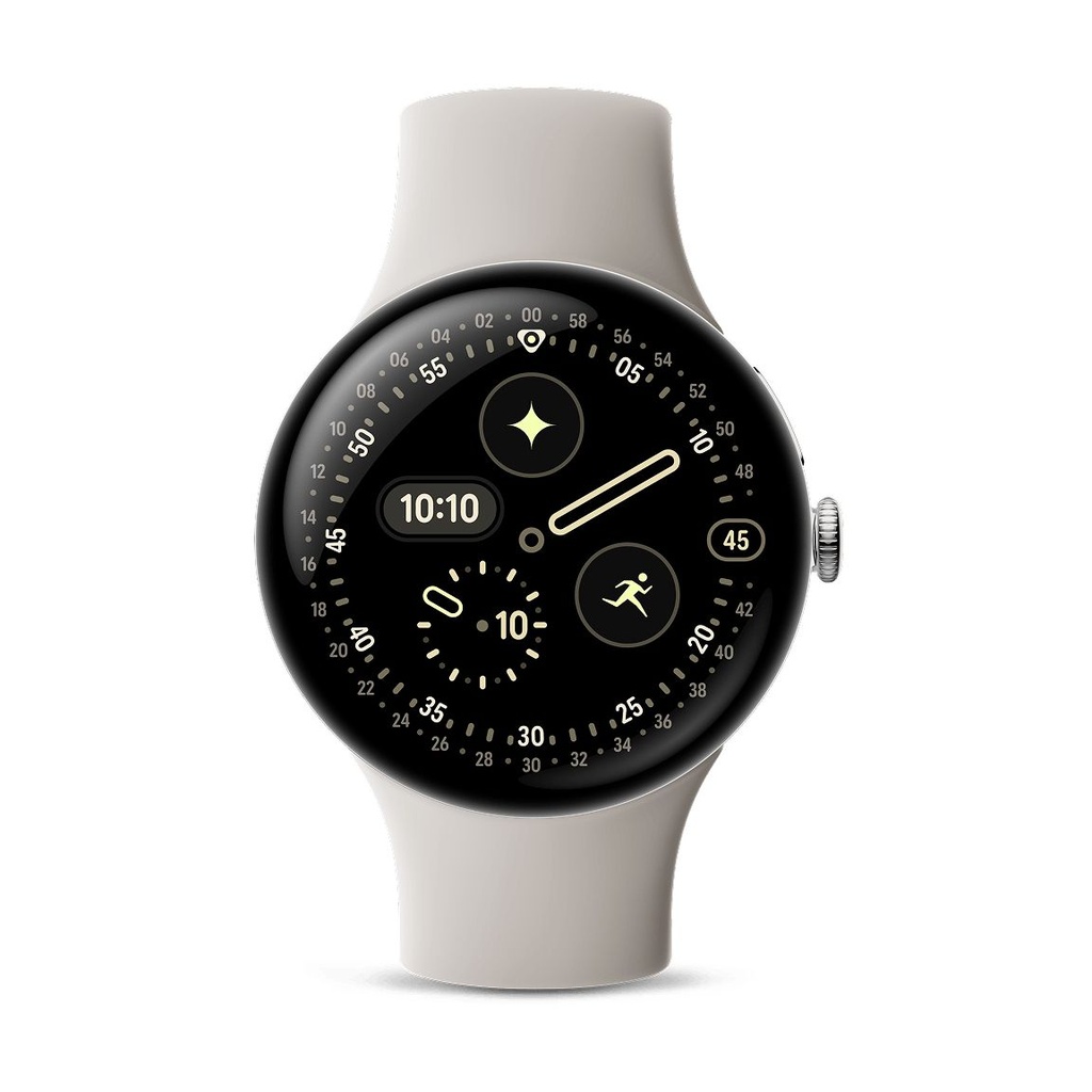 Google Pixel Watch 4 45mm WiFi Plata (Silver) y Correa Blanco (Porcelain) GA09308-EU