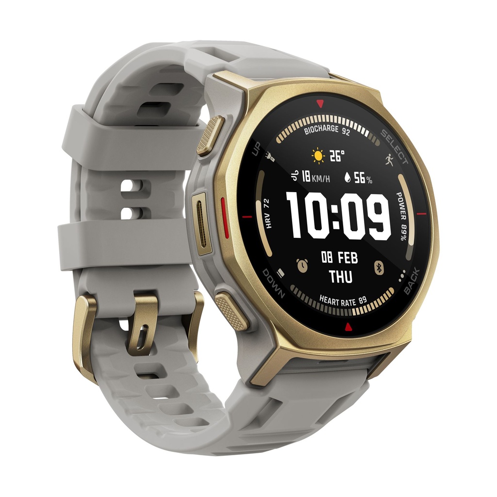 Amazfit T-rex 3 Pro Bluetooth 44 mm Oro (Gold) + correa Silicona Gris