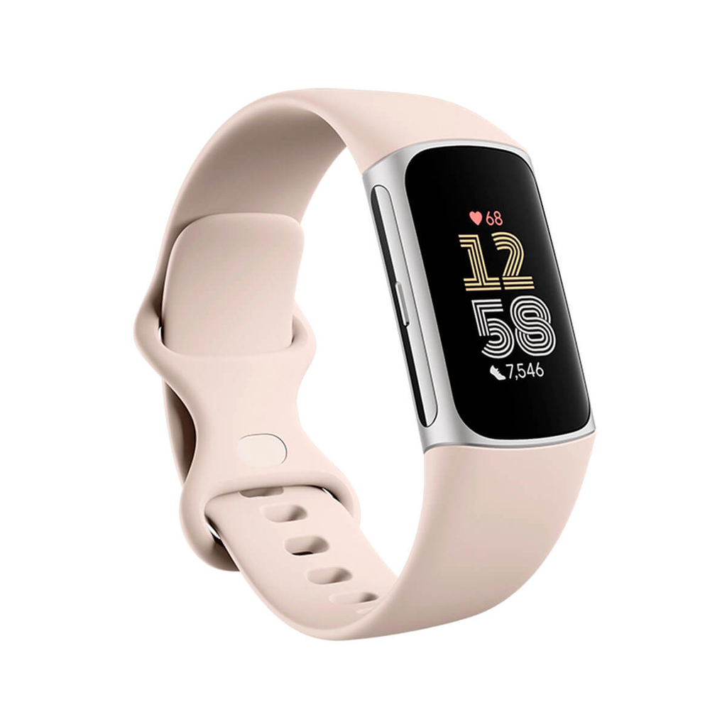 Fitbit Charge 6 Blanco (Porcelain) y Cuerpo de Aluminio Plata