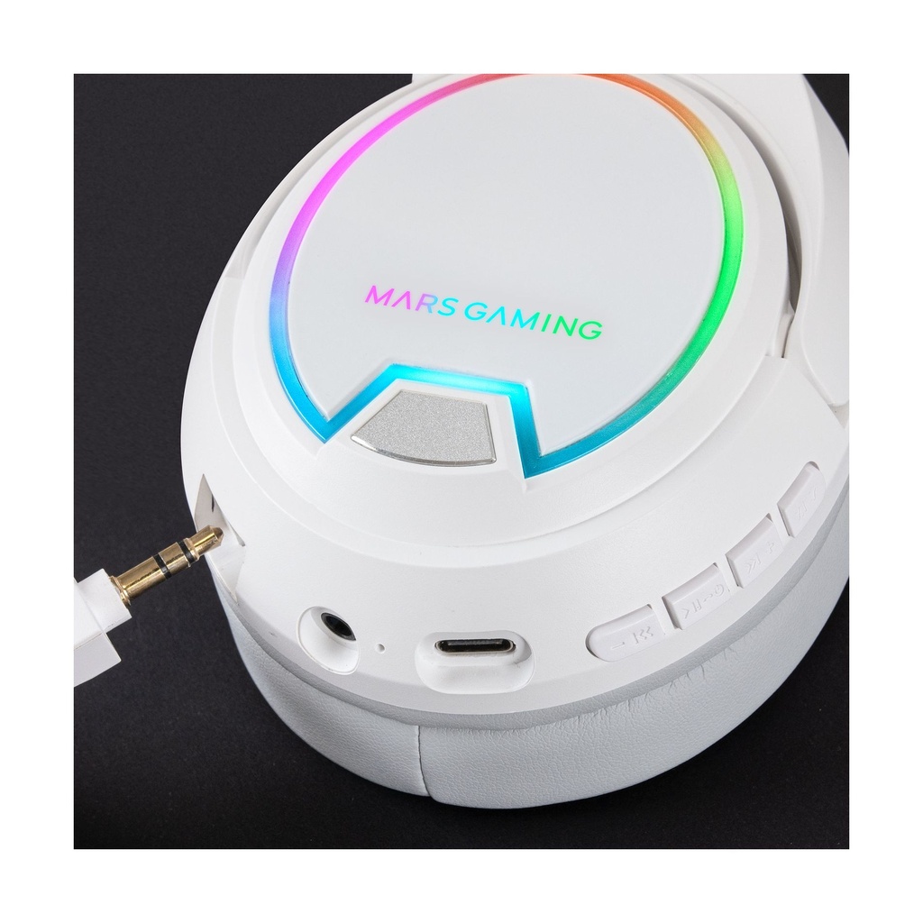 Mars Gaming MHW100 Wireless Gaming Headset with Microphone / 3.5mm Jack / White