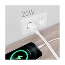 Aisens GaN Wall Charger ASCH-20W2P010-W/ 1xUSB Type-C/ 1xUSB/ 20W