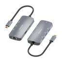 Docking USB Tipo-C Aisens ASUC-6P019-GR/ 1xHDMI 4K/ 3xUSB/ 1xRJ45/ 1xUSB Tipo-C PD/ Gris