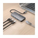 Docking USB Tipo-C Aisens ASUC-6P019-GR/ 1xHDMI 4K/ 3xUSB/ 1xRJ45/ 1xUSB Tipo-C PD/ Gris