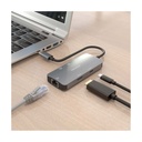 Docking USB Tipo-C Aisens ASUC-6P019-GR/ 1xHDMI 4K/ 3xUSB/ 1xRJ45/ 1xUSB Tipo-C PD/ Gris