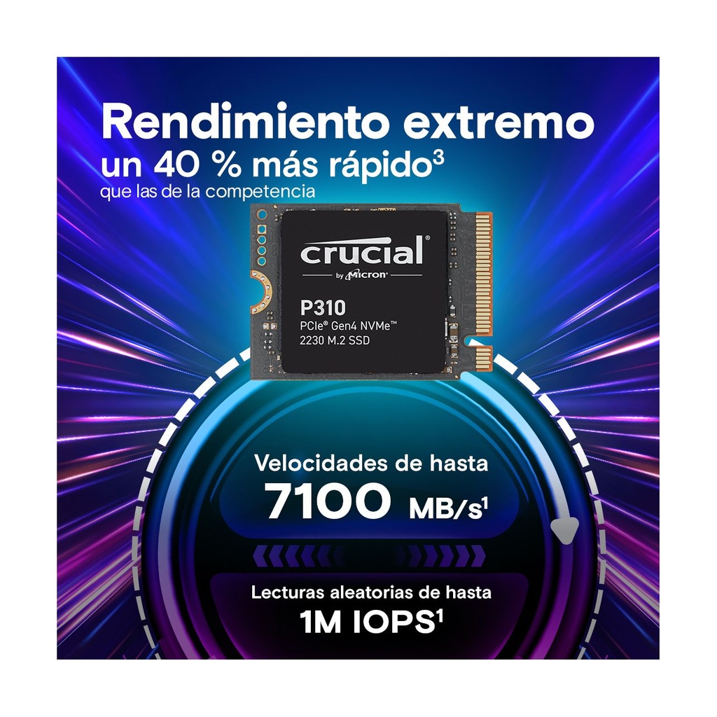 SSD CRUCIAL M.2 2TB PCIE4.0 NVME P310 2230