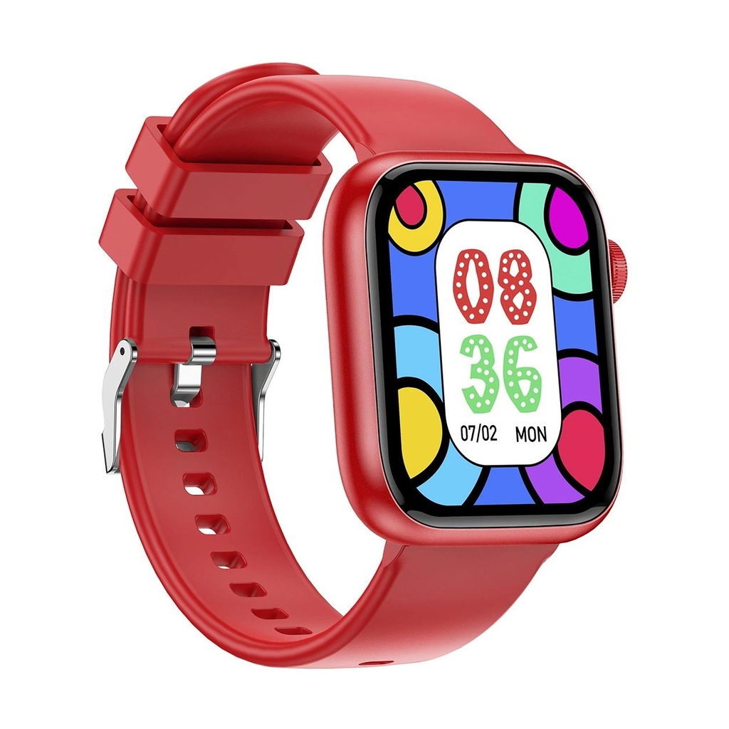Smartwatch Forever IGo Watch 3 JW-500/ Notificaciones/ Frecuencia Cardíaca/ Rojo