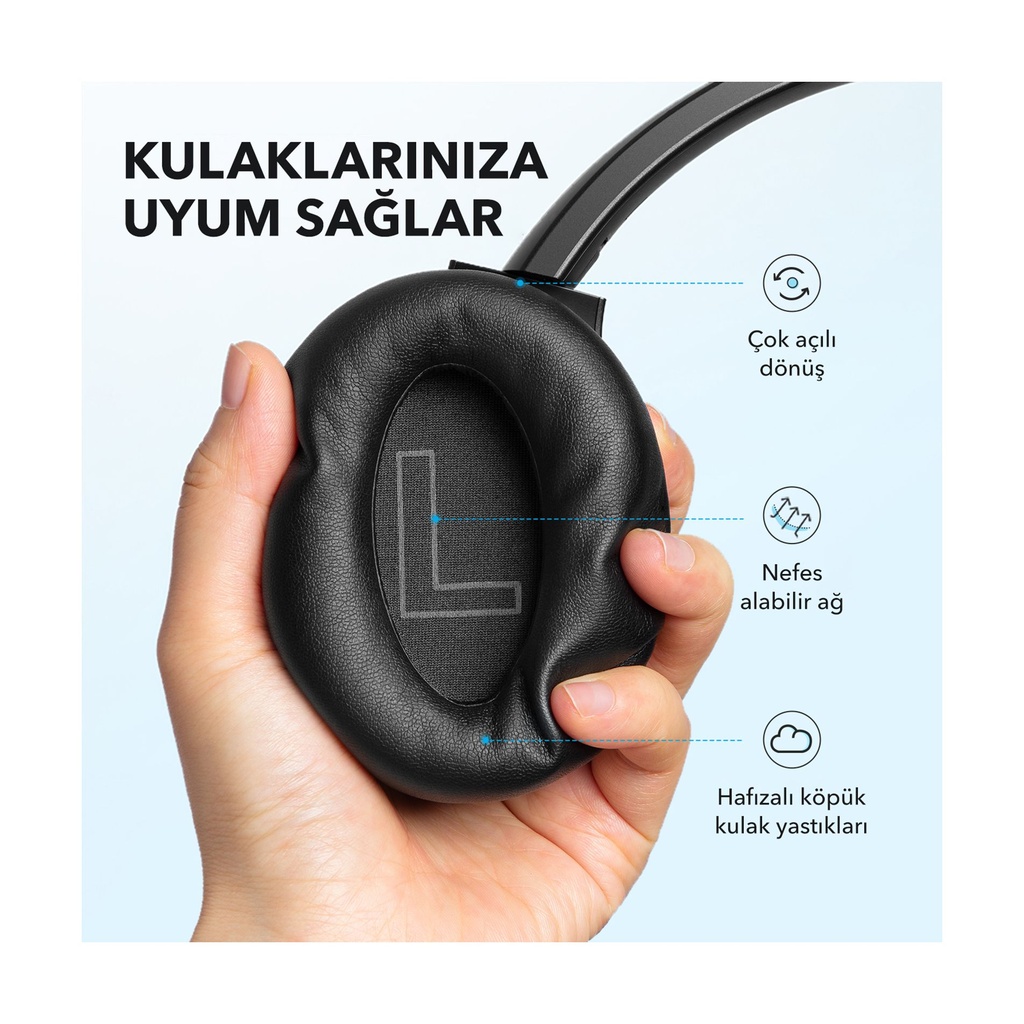 Soundcore Q20i, Alámbrico, Llamadas/Música, Auriculares, Blanco