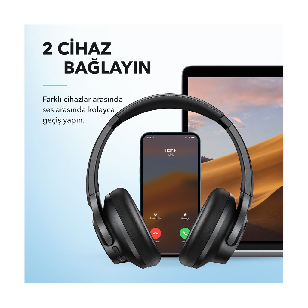 Soundcore Q20i, Alámbrico, Llamadas/Música, Auriculares, Blanco