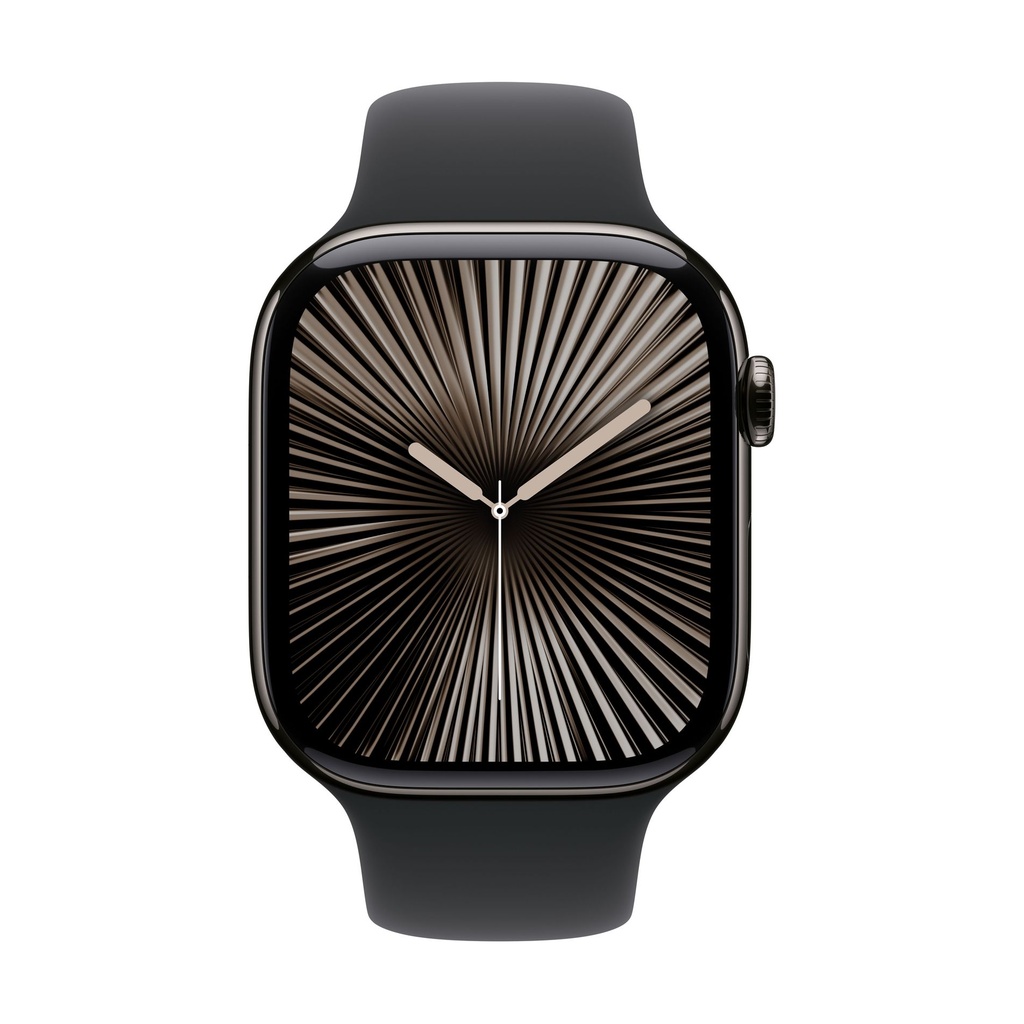 Apple Watch Series 10 GPS + Cellular 46mm Titanio Negro (Slate) y Correa Deportiva Negra - Talla S/M