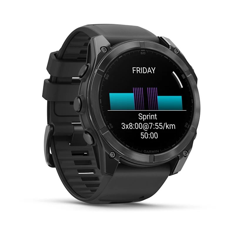 Garmin Fénix 8 AMOLED 51mm GPS Gris con Correa de Silicona Negra