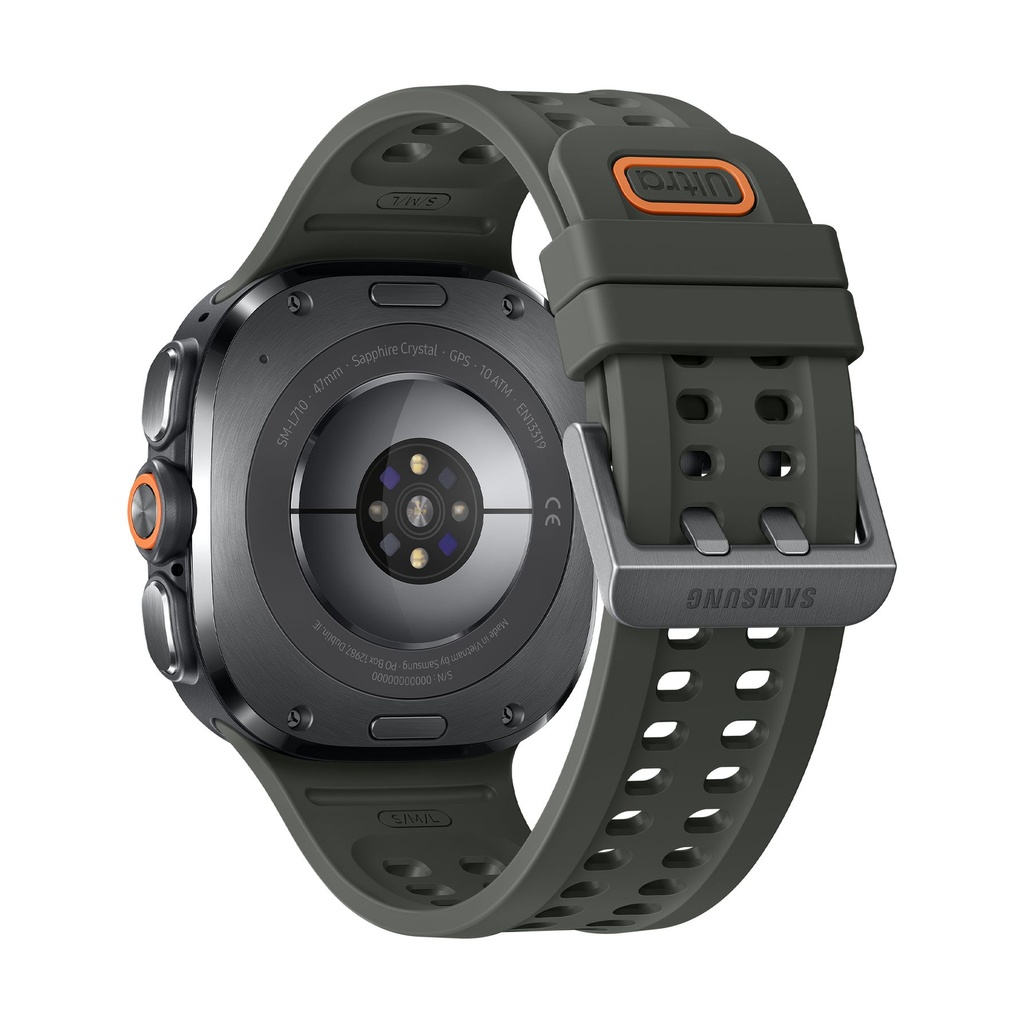 Samsung Galaxy Watch Ultra2 47mm LTE Plateado Titanio (Titanium Silver) y Correa Marine Band Oliva L715