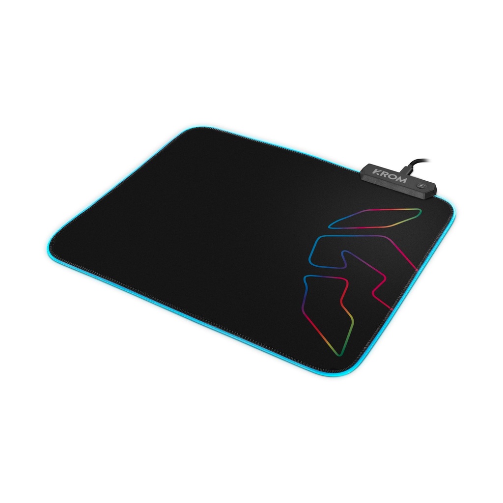 Krom Knout RGB Mouse Pad with LED Lighting / 320 x 270 x 3 mm