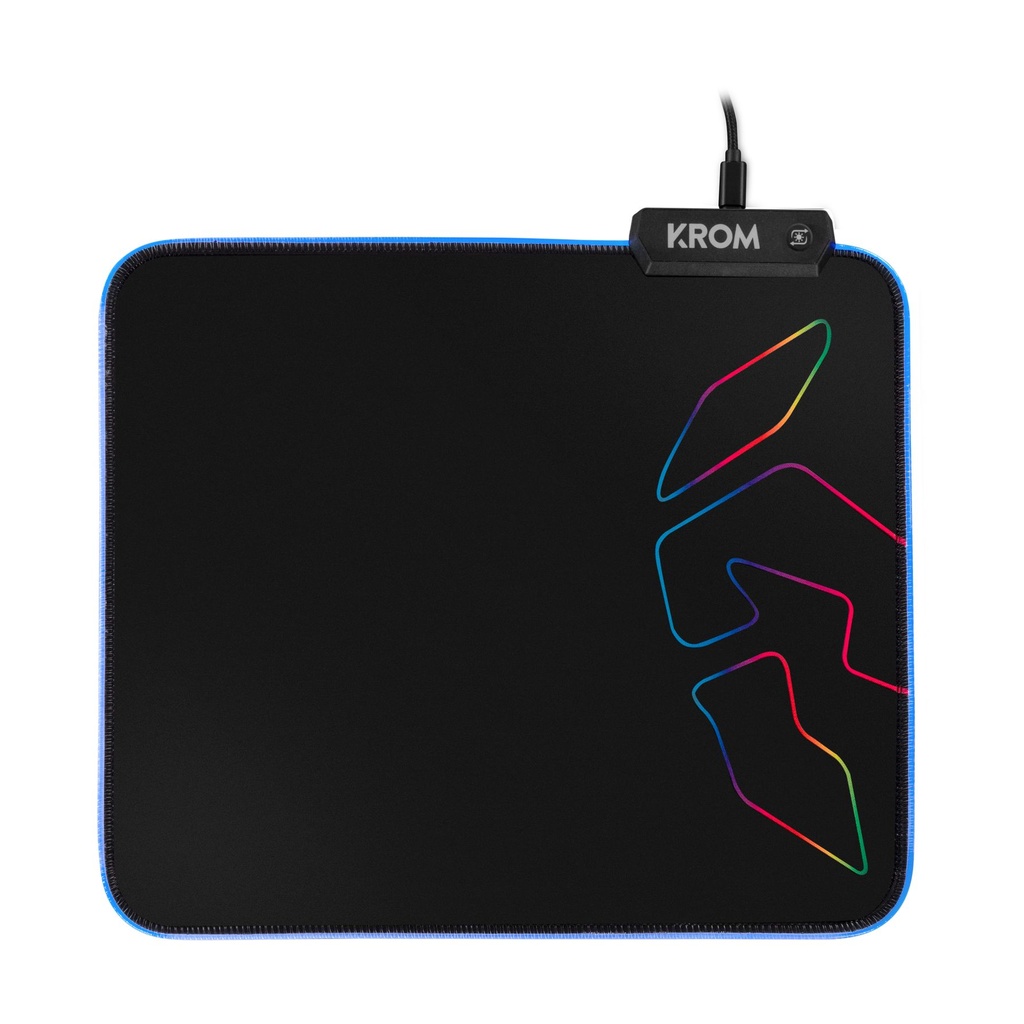 Krom Knout RGB Mouse Pad with LED Lighting / 320 x 270 x 3 mm