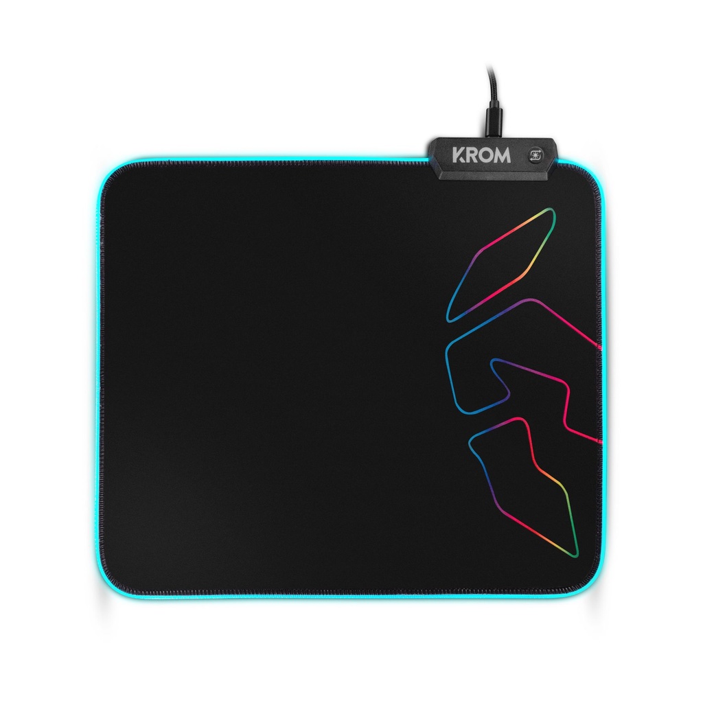 Krom Knout RGB Mouse Pad with LED Lighting / 320 x 270 x 3 mm