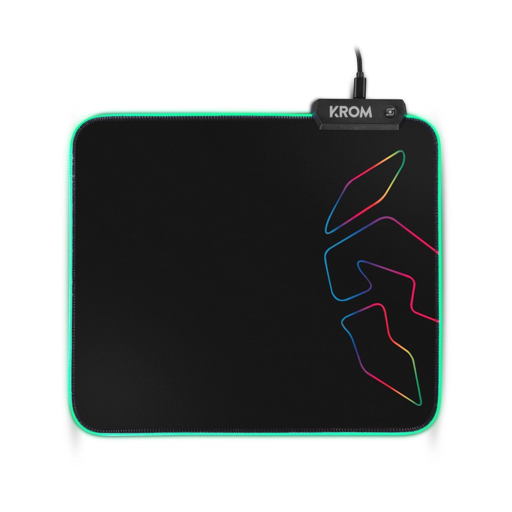 Krom Knout RGB Mouse Pad with LED Lighting / 320 x 270 x 3 mm