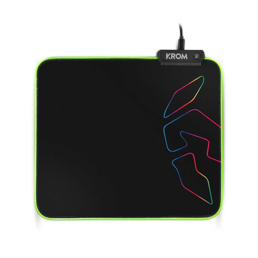 Krom Knout RGB Mouse Pad with LED Lighting / 320 x 270 x 3 mm
