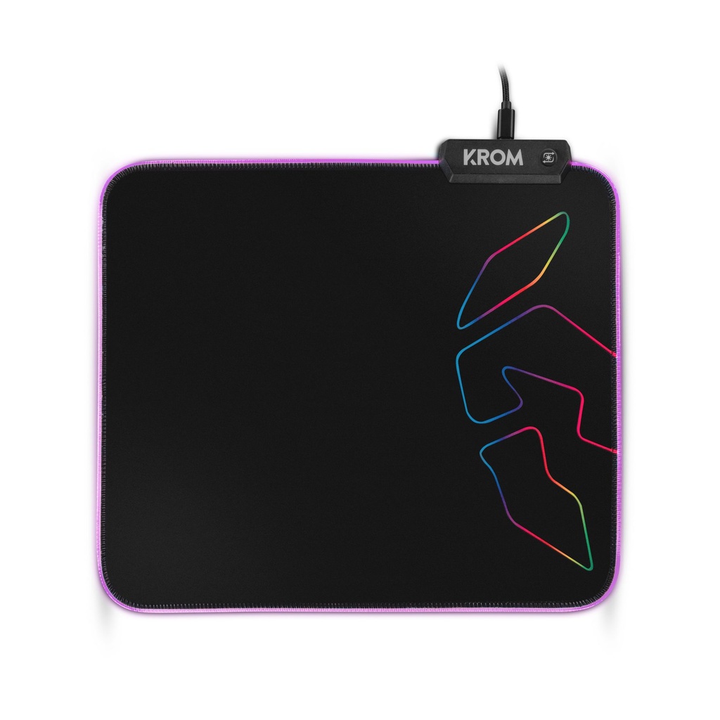 Krom Knout RGB Mouse Pad with LED Lighting / 320 x 270 x 3 mm