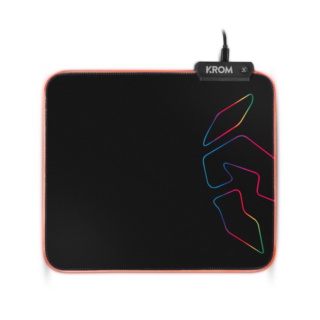 Krom Knout RGB Mouse Pad with LED Lighting / 320 x 270 x 3 mm