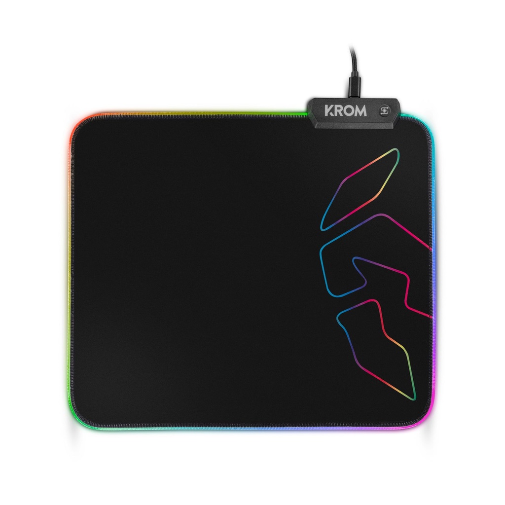 Krom Knout RGB Mouse Pad with LED Lighting / 320 x 270 x 3 mm