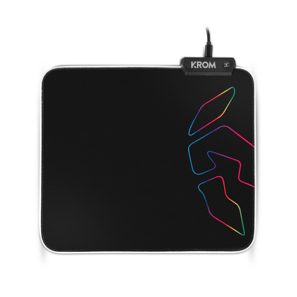 Krom Knout RGB Mouse Pad with LED Lighting / 320 x 270 x 3 mm
