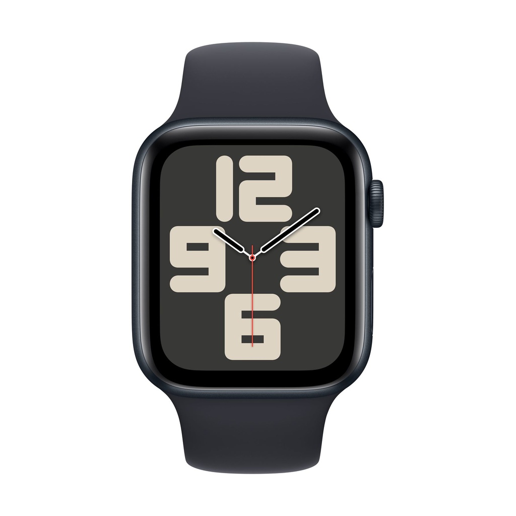 Apple Watch SE (2ª Gen) 2024 GPS + Cellular 44mm Aluminio y Correa Deportiva Negro (Midnight) - Talla M/L