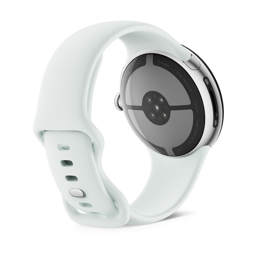 Google Pixel Watch 5 45mm Bluetooth Aluminio Plata (Polished Silver) y correa deportiva Gris Niebla (Fog)
