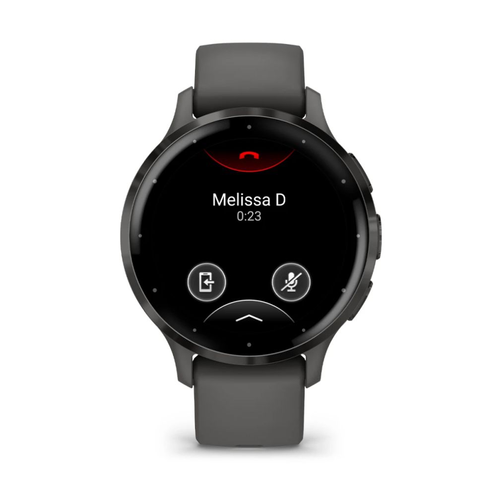 Garmin Venu 3S 41mm Bisel de Acero Inoxidable Gris con Correa de Silicona Gris (Pebble Grey)