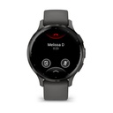 Garmin Venu 3S 41mm Bisel de Acero Inoxidable Gris con Correa de Silicona Gris (Pebble Grey)