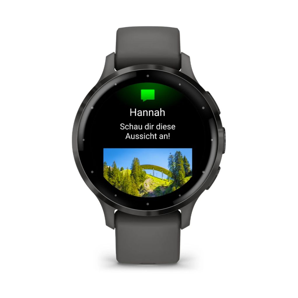 Garmin Venu 3S 41mm Bisel de Acero Inoxidable Gris con Correa de Silicona Gris (Pebble Grey)