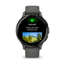 Garmin Venu 3S 41mm Bisel de Acero Inoxidable Gris con Correa de Silicona Gris (Pebble Grey)