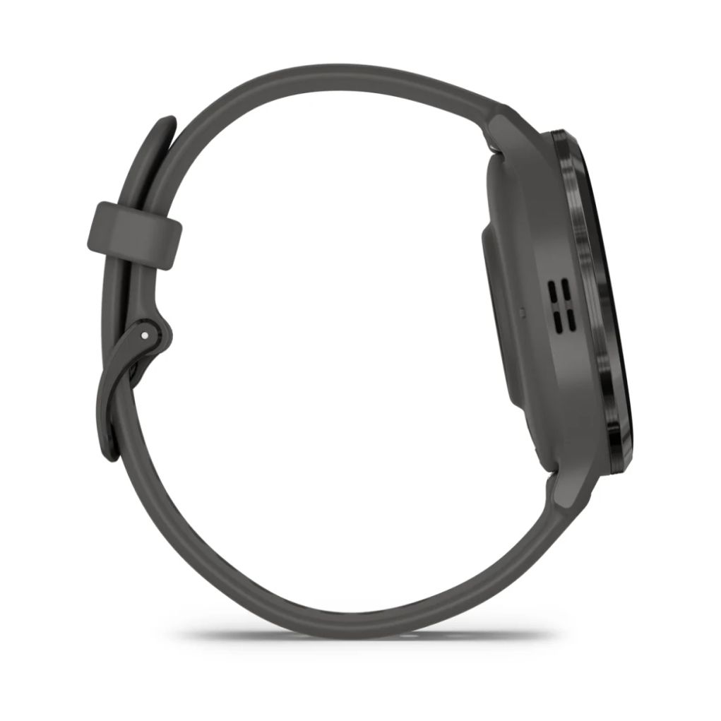 Garmin Venu 3S 41mm Bisel de Acero Inoxidable Gris con Correa de Silicona Gris (Pebble Grey)