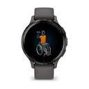 Garmin Venu 3S 41mm Bisel de Acero Inoxidable Gris con Correa de Silicona Gris (Pebble Grey)