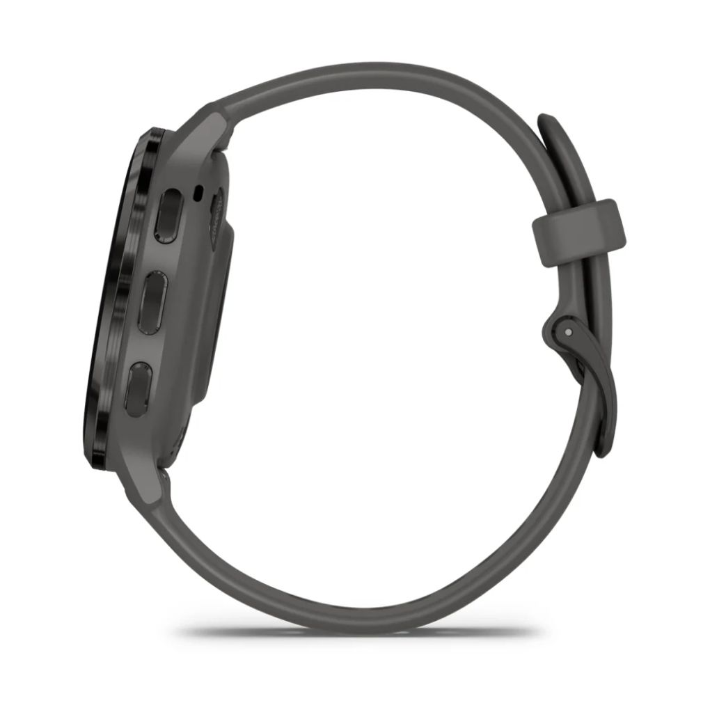Garmin Venu 3S 41mm Bisel de Acero Inoxidable Gris con Correa de Silicona Gris (Pebble Grey)