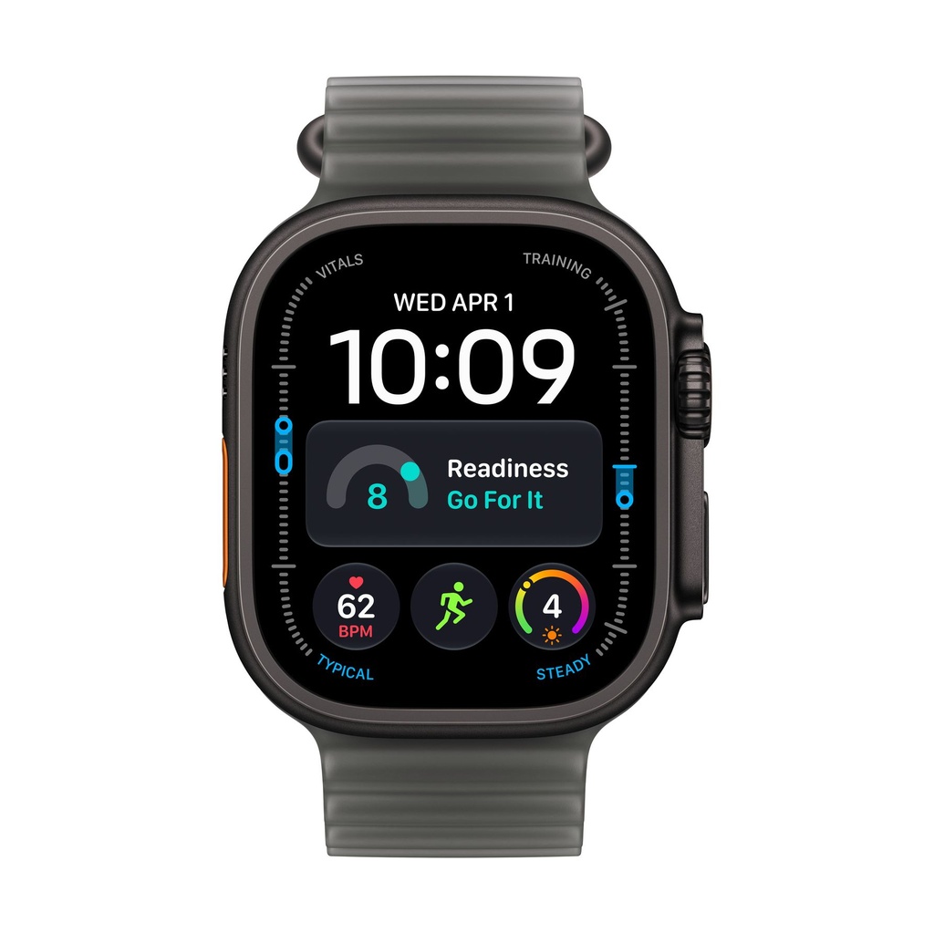 Apple Watch Ultra 4 (GPS + Cellular) - Caja de titanio negro de 49 mm - Correa Ocean negro traslúcido 5G 49 mm Negro (Black) + correa Silicona Negro