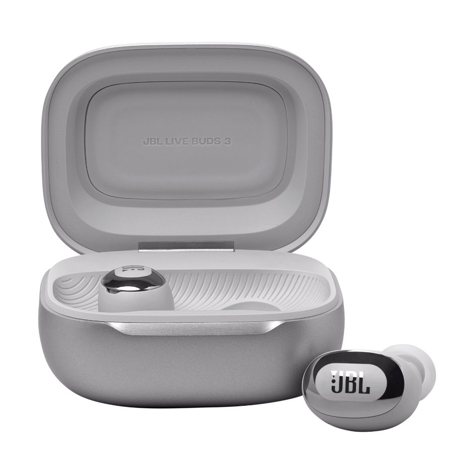 JBL Live Buds 3 Wireless In Ear Headsets Silver, JBLLIVEBUDS3SIL