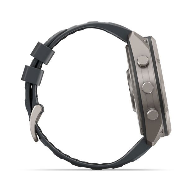 Garmin fēnix 9 Pro 4G 47 mm Titanio (Titanium) + correa Silicona Grafito, Negro