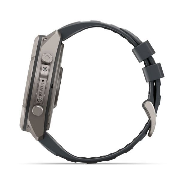 Garmin fēnix 9 Pro 4G 47 mm Titanio (Titanium) + correa Silicona Grafito, Negro