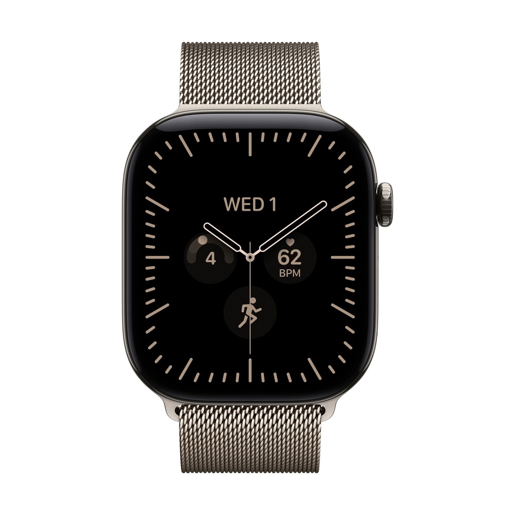 Apple Watch Series 12 (GPS + Cellular) - Caja de titanio en color natural (42 mm) - Pulsera Milanese Loop color natural 5G 42 mm Titanio (Natural)