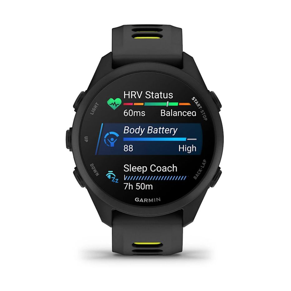 Garmin Forerunner 170 Music 42mm Smartwatch Negro con Correa Negro/Amarillo
