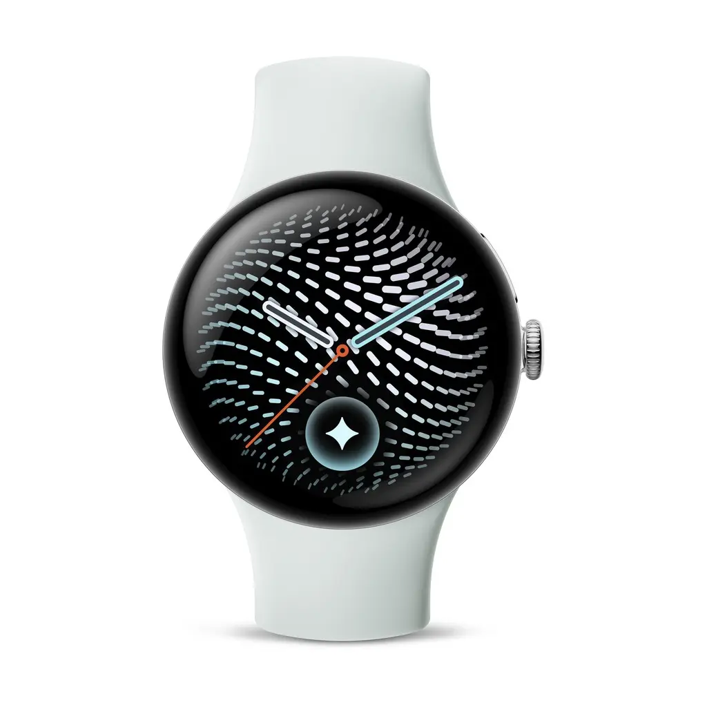 Google Pixel Watch 5 Plata (Polished Silver) y correa deportiva Gris Niebla (Fog)