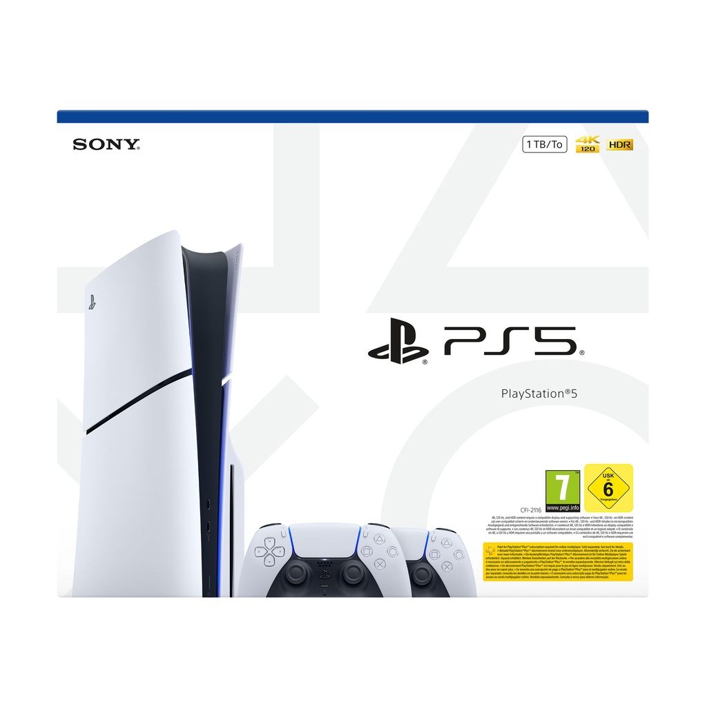Consola Sony PlayStation 5 1TB Edición Disco - Pack 2 mandos inalámbricos DualSense