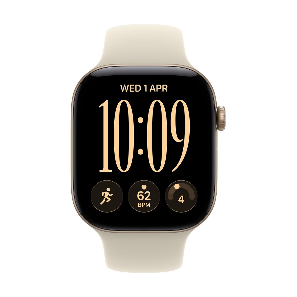 Apple Watch Series 12 GPS 42mm Aluminio Dorado Claro y Correa Deportiva Arena - Talla M/L