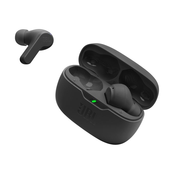 Auriculares Bluetooth JBL Wave Beam con estuche de carga/ Autonomía 8h/ Negros