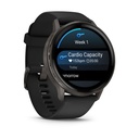 Garmin Venu 4 GPS 45mm Acero Inoxidable Negro (Slate) y Correa Silicona Negro (Black)