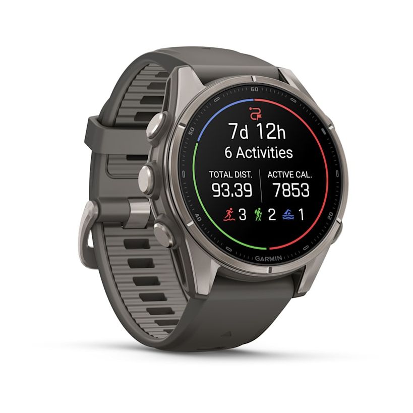 Garmin Fenix 9 Titanio con Correa de Silicona Gris