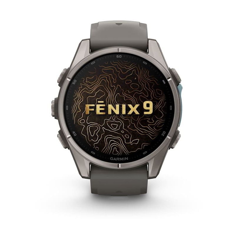 Garmin Fenix 9 Titanio con Correa de Silicona Gris
